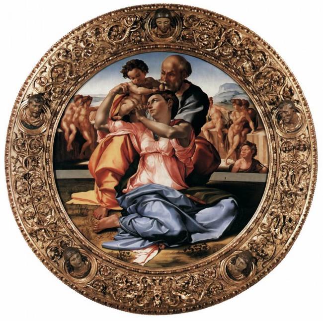 «Doni Tondo» («Doni Madonna») (1507) by Michelangelo Buonarroti Simoni